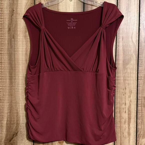 Burgundy Sleeveless top size XL - Picture 1 of 6